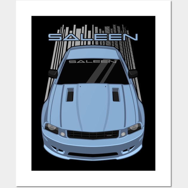 Ford Mustang Saleen 2005-2009 - Windveil Blue Wall Art by V8social